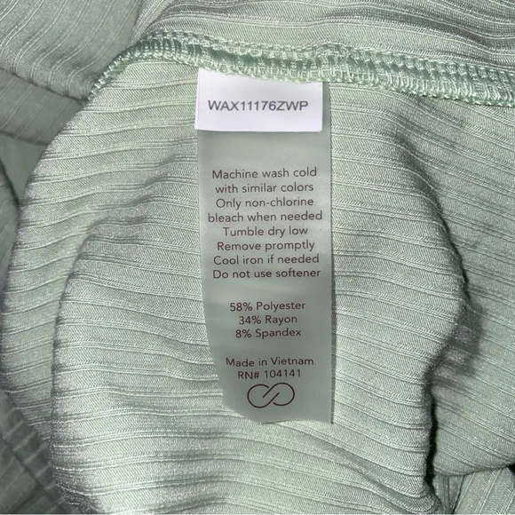 NWT CALIA Boxy Ribbed Long Sleeve Fresh Sage - Picture 4 of 4